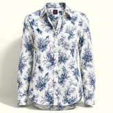 Blue Toile Blouse