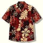 Burgundy Hibiscus Shirt