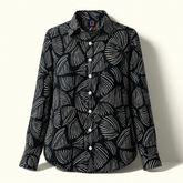 Midnight Palm Blouse