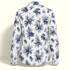 Blue Toile Blouse