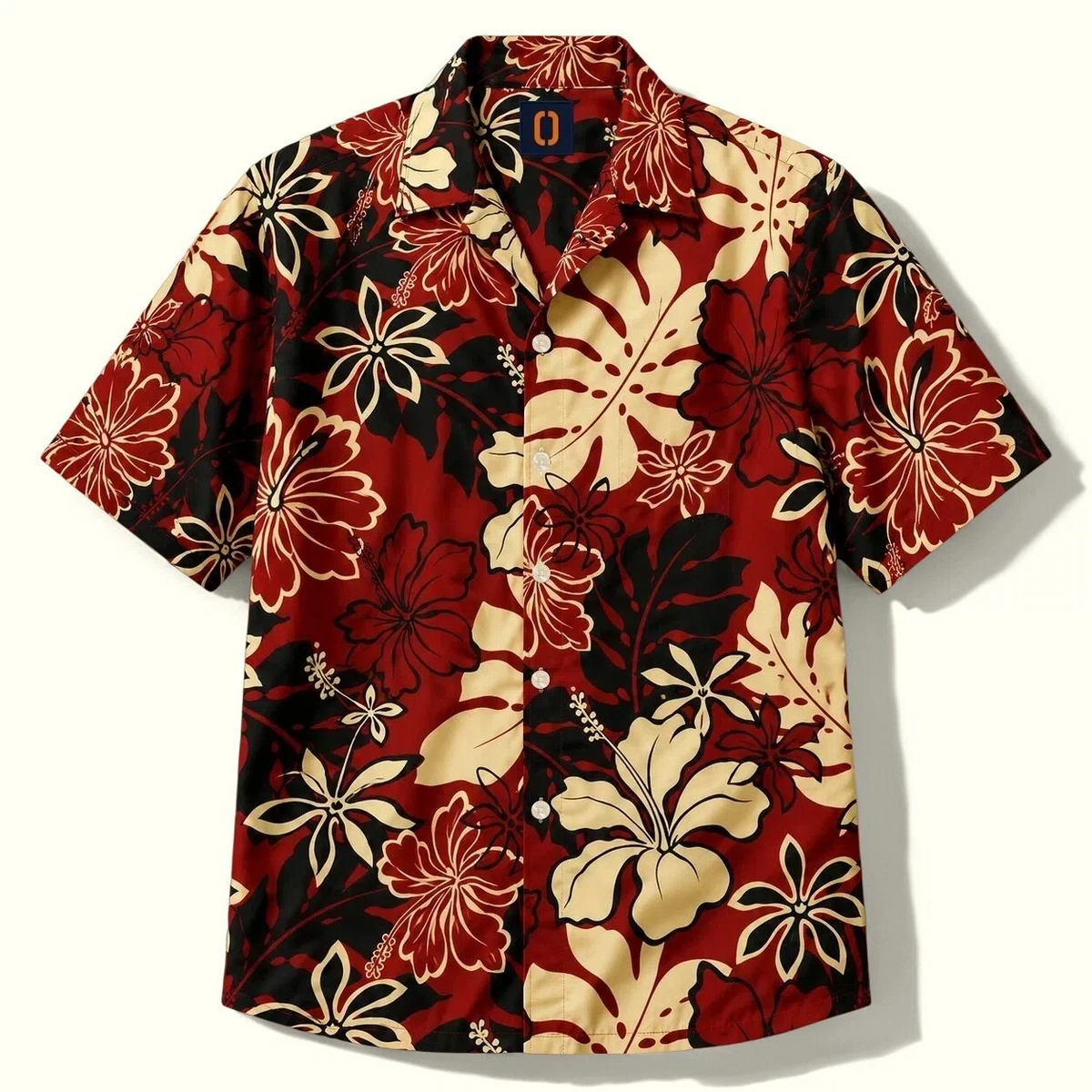 Burgundy Hibiscus Shirt