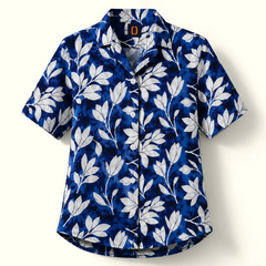 Indigo Leaf Blouse
