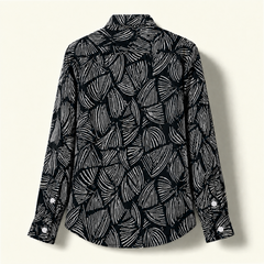 Midnight Palm Blouse