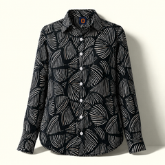 Midnight Palm Blouse